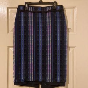 Banana Republic Blue Striped Pencil Skirt 0